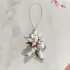 Pingente de Bolsa Cogumelo de Cerâmica Jingdezhen, Artesanal Artístico, Estilo Fresco, Corrente de Celular Fofa, Chaveiro, Presente Atacado