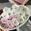 Chaveiro Vintage Estilo Japonês Pingente de Boneca de Pelúcia Fofa Charme Feminino Acessório para Bolsa de Estudante