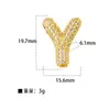 Xi Yin Transfronterizo Europa y América ins Moda Personalidad Hip Hop Colgante Perforado Cobre Microincrustado Circonita Colgante de Cobre de 26 Letras