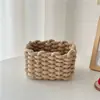 Caja de Almacenamiento Tejida Ins Cosmetics Canasta de Almacenamiento de Escritorio para Dormitorio Organizador de Canasta para Artículos Varios de Madre y Bebé y Niños Organizador de Escritorio Simple