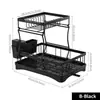 Estante para Platos de Cocina Estante de Almacenamiento para Platos en el Fregadero Escurridor de Platos Caja de Almacenamiento Estante para Platos en la Encimera Estante de Almacenamiento