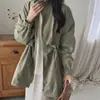 Moda de alta gama para mujer de Dongdaemun, Corea, 2026, nueva chaqueta de estilo coreano con cintura de cordón adelgazante