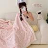 Manta de Terciopelo de Cordero de Leche Lunares Retro Engrosada Cálida Manta Pequeña para Siesta en la Oficina Aire Acondicionado 1.5
