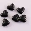 Cuentas Sueltas en Forma de Corazón de Color Caramelo Brillantes de Color Sólido con Agujero Recto Accesorios para Colgante con Forma de Corazón Pulsera DIY Hecho a Mano