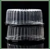 Caja de Empaque de Plástico Transparente Desechable, Caja Redonda para Postres, Caja de Plástico para Hornear Pasteles, Caja de Empaque tipo Blíster al por Mayor