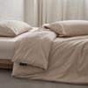 Funda de edredón de jacquard de algodón espiga Dayan sábana de cama transpirable respetuosa con la piel color liso nude serie de productos individuales para dormitorio