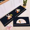 Tapete de Chão Carpete de Cozinha Simples Pastoral Banheiro Entrada Casa Tapete Absorvente para Pés Tapete de Entrada Sentimentos Avançados Fácil de cuidar
