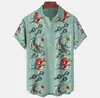 Comércio exterior 2024 estampa legal fofa de tubarão com impressão 3D camisa masculina casual de rua masculina