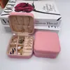 Caja de Almacenamiento Pequeña de PU Brillante para Joyería al por Mayor Almacenamiento de Joyas Pendientes Pendientes Collar Caja de Regalo para Joyería