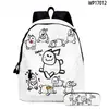 Novo Produto Transfronteiriço 2025 Conjunto de Duas Peças Mochila Forsaken Gubby, Estojo e Lancheira com Estampa