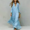 Vestido Longo de Chiffon com Estampa de Leopardo Boêmia 2026 Decote em V Profundo Fluido Bainha Larga Vestido Longo para Férias na Praia 10740