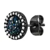 Brincos Cluster de Diamante Cheio de Novo Estilo Transfronteiriços para Homens, Modernos e Versáteis, Brincos de Flor de Íris em Forma de Cruz de Alto Padrão para Mulheres