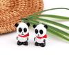 Lindo Colgante de Resina de Panda Rojo Estéreo DIY Hecho a Mano Llavero Colgante para Bolso Material Accesorios de Joyería