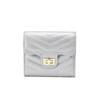 2024 Nova Carteira Feminina Exquisita Moda Porta-cartões Dobrável Simples V-grade Grande Capacidade Estilo Chanel Porta-moedas