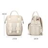 Bolsa de Mamá de Nylon Bolsa de Mamá Pu Repelente al Agua para Salidas Mochila USB Estilo Británico Bolsa Multifuncional para Pañales de Bebé