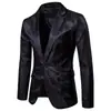 E-commerce Transfronteiriço Novo Terno Masculino Estilo Corte Estampa de Castanha Moda Slim Fit de Um Botão Roupa Externa Masculina