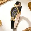 Reloj de pulsera de nicho de moda, simple y lujoso, reloj británico incrustado de diamantes, elegante reloj ovalado de moda para mujer de comercio exterior al por mayor