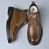Sapatos Masculinos, Sapatos de Algodão, Sapatos Masculinos de Veludo Espessado Quente Antiderrapante Casuais de Cano Alto, Botas de Algodão Martin, Sapatos de Couro, Sapatos Masculinos
