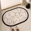 Tapete de Chão de Lama Diatomácea Tapete Absorvente de Água para Banheiro Tapete para Porta de Banheiro Secagem Rápida Antiderrapante Tapete para Pés Tapete de Banheiro Tapete de Entrada