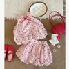 Conjunto de Verano para Niñas 26 Estilos Nuevos para Niños Pequeños, Dulce Top sin Mangas de Lunares, Chaleco y Shorts Florales Conjunto de Dos Piezas