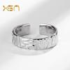 Anillo de Plata Esterlina s925 de Nuevo Concepto con Textura Arrugada de Papel de Estaño Diseño Nicho Personalidad Anillo Viento Cool ins