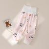 Protección de Vientre de Bebé Calzoncillos Largos Cálidos para Bebé Primavera y Otoño Pantalones de Cintura Alta Niños y Niñas Algodón Puro Ropa para el Hogar Pantalones de Pijama Ajustables