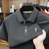 2026 Camiseta Simples Clássica para o Dia a Dia com Toque de Luxo, Camiseta Versátil com Gola Polo, Camisa Polo Masculina de Manga Curta Lisa para o Verão
