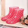 Botas de Chuva, Sapatos Aquáticos de Cano Curto, Botas de Chuva, Baixo Corte, Modernos e Versáteis, Coberturas de Veludo Plus, Tecido Floral de Cristal Impermeável, Sapatos de Borracha para Trabalho na Cozinha