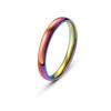 Anillo de Acero Inoxidable de Lujo Ligero Fino para Hombre Arco Distintivo 3mm Simple Estudiante Moderno Anillo de Dedo Índice para Hombre Anillo de Cola Frío
