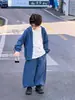 Ropa Infantil Traje con Capucha para Niños Primavera y Verano 2026 Nuevo Estilo Estilo Coreano Ropa Deportiva y Casual Infantil Moderna para Niños Medianos y Grandes