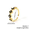 Anillo Abierto de Lujo Minimalista Ins de Nicho con Forma de Gota de Agua Cruzada Anillo de Hoja Francesa Dulce y Fresco para Mujer