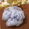 Estilo Coreano Estilo Acadêmico Versátil Bolinhas Floral Gaze Leve Rosa DIY Laço de Cabelo Adorno de Cabeça Broche Sapato Chapéu Roupa Acessórios de Flor