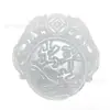 Colgante de Jade Afgano Natural Pixiu para Hombres y Mujeres, Adorno Doble Cara para Colgar en el Coche con Accesorios de Borla para Viajes Seguros