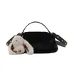 Otoño 2026 Nuevo Bolso de Hombro Alto Valor Estético Felpa Color Sólido Bolso de Mano Moda Peludo para Viajes Diarios Cruzado de Cuerpo Bolso Tendencia