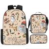 Mochila de Natal Natalina Transfronteiriça Estampada Estudante do Ensino Fundamental Mochila Escolar Pasta Estojo Amazon Daifa