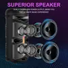 Altavoz Doble Sing-E Zqs4293 de 4 pulgadas Bluetooth Audio Subwoofer Portátil para Exteriores Pequeño de Larga Duración