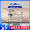 Cama de Hierro con Gabinete de Almacenamiento, Dormitorio Estudiantil, Litera de Doble Capa para Personal, Cama con Estructura de Hierro, Camas Superiores e Inferiores, Escritorio Debajo de la Cama, Dormitorio Escolar