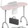 Venta al por mayor de fábrica individual Mesa de manicura con aspiradora de manicura incorporada, Mesa de manicura plegable portátil móvil