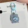 Lindo Llavero Luminoso Translúcido con Forma de Despertador, Dulce Colgante de Dibujos Animados Sanrio, Accesorio Colgante para Mochila de Estudiante