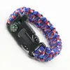 Pulseira de Sobrevivência e Fuga ao Ar Livre para Viajantes, Gamers, Entusiastas Militares, Fivela de Plástico, Pulseira Trançada com Paracord Outdoor de Sete Fios, Outdoor