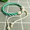 Cuerda de Cera de Algodón Japonesa Bicolor Tejida a Mano Cuerda de Mano Diseño Simple Casual Hecho a Mano