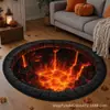 Alfombra Redonda de Felpa de Cristal para Piso, Trampa Visual 3D de Halloween, Alfombra con Ilusión de Espiral de Celebridad de Internet, Felpudo para Decoración de Festival en Sala de Estar