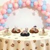 Decoraciones para Fiesta de Cumpleaños Transfronteriza, Banderines de Letras, Adornos para Pastel con Temática de Perros, Serpentinas Espirales, Pancartas y Adornos Colgantes