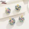 Color 16mm con lentejuelas AB bola de pelo colgante pendientes collar colgante pendientes colgantes hechos a mano diy accesorios material
