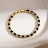 Pulsera transfronteriza personalizada de circonita de colores, estilo de lujo ligero, estilo simple europeo y americano, diseño de nicho, exquisito accesorio para la mano