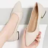 Zapatos de Mujer con Punta Fina y Tacón Grueso, Nuevo Modelo Otoño 2026, Cuero Suave Cómodo de Tacón Bajo, No Cansan para Estar de Pie Mucho Tiempo, Zapatos de Trabajo Profesionales
