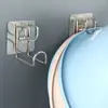 Estante de baño sin perforaciones gancho para lavabo de baño estante de almacenamiento de lavabo montado en la pared cocina pared gancho adhesivo fuerte
