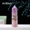 Venta al por mayor de fábrica de prismas hexagonales de una sola punta de cristal natural, piedra original pulida de varios materiales, adornos de columna de cristal de piedra energética