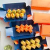 Caixa de Papel Dobrável Simples de Uma Peça Caixa Descartável para Sushi ao Ar Livre Caixa para Hambúrguer Embalagem de Comida para Levar Sem Dobra