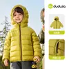 Dududu Home Jaqueta de Penas Infantil Inverno Novo Estilo Roupa Externa Masculina Roupas Leves para Meninas Roupas Lindas para Bebês e Crianças Roupas de Inverno